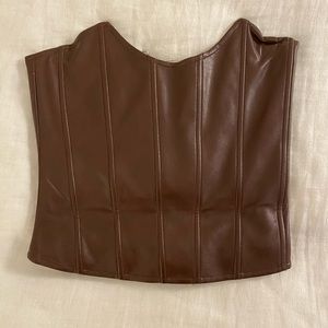 Miaou Chocolate Brown Crop Top